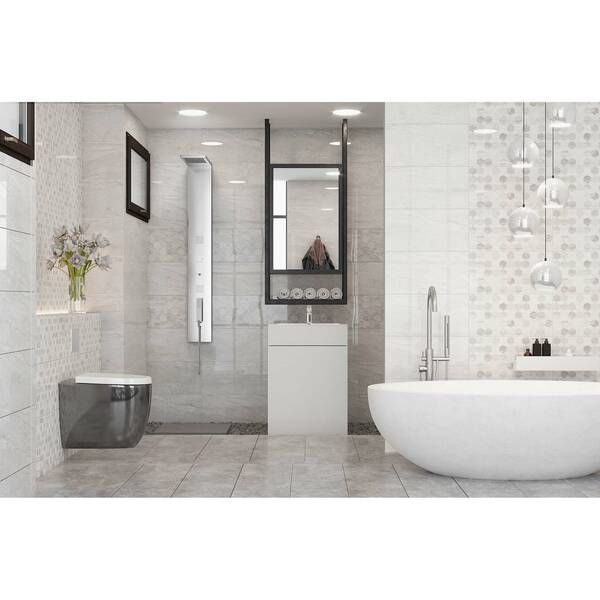 Плитка Golden Tile Marmo Milano Hexagon Світло-Сірий 8Мg151 30x60 см 479058 фото