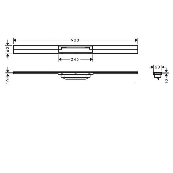 Корпус каналу Hansgrohe 56045800 900 мм (із можливістю укорочення) 530466 фото