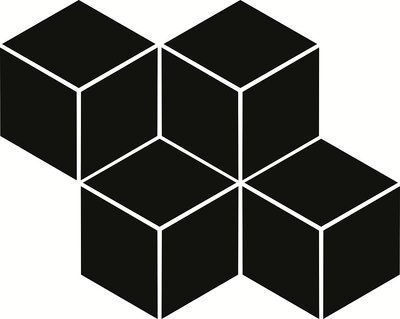 Мозаика Moonlight Nero Romb Hexagon 204x238x6 Paradyz M-P-204X238-1-UNIW.NEROHE фото