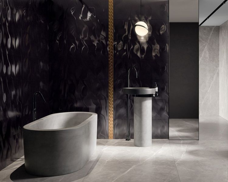 Плитка стінова Night Queen Black RECT 398x1198x11 Paradyz S-R-0,4X1,2-1-NIQU.BK фото
