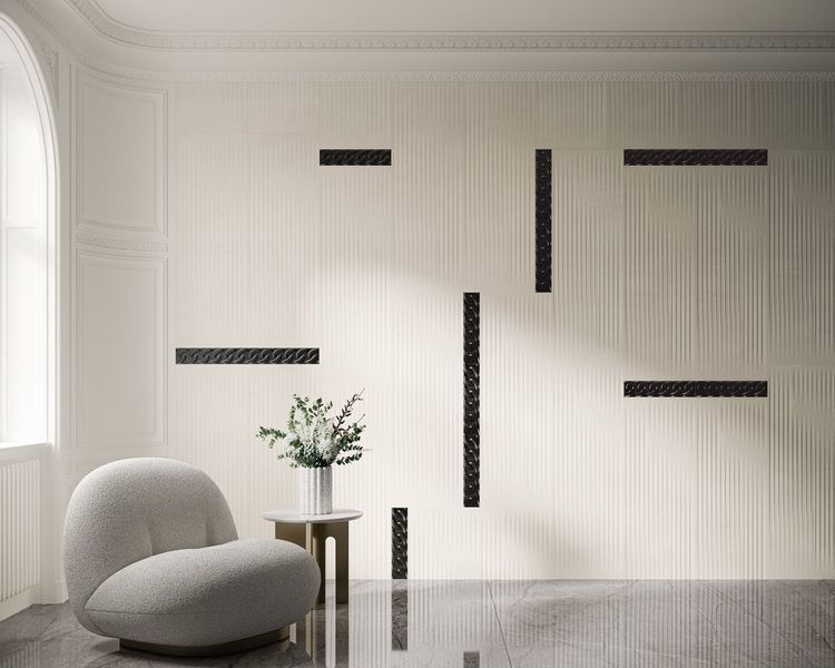 Плитка стінова Cold Princess White RECT STR 398x1198x11 Paradyz SSR-0,4X1,2-1-COPR.WH фото