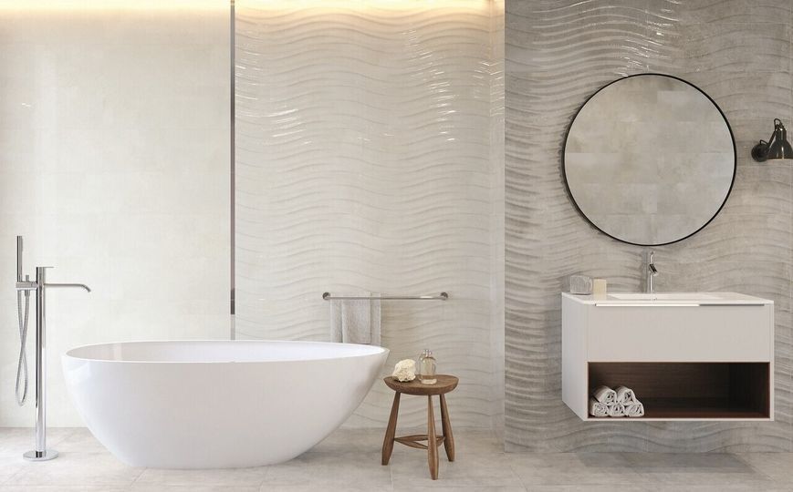 Плитка настенная Harmony Grey Wave RECT 250x750 Ceramika Color 5902627430206 фото