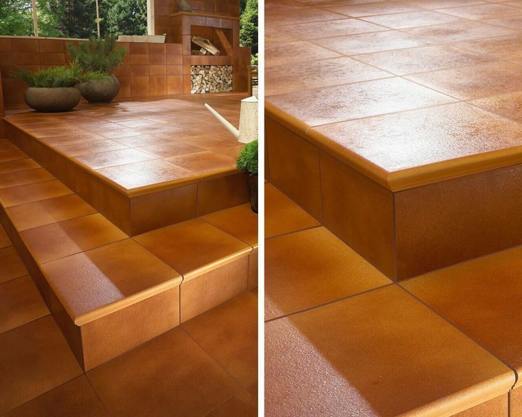 Сходинка з капіносом кутова 6170 Aquarius Brown 330x330x11 Paradyz Z---330X330-1-AQUS.BRKN-2 фото