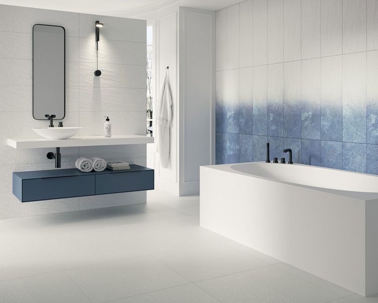 Плитка стінова Nightwish Bianco A RECT STR 250x750x9 Paradyz SSR-250X750-1-NIGH.BIA фото