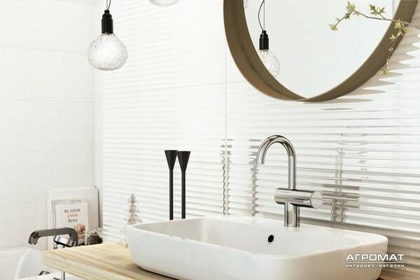 Плитка Opoczno Elegant Stripes Stripes White Str 25x75 см 281326 фото