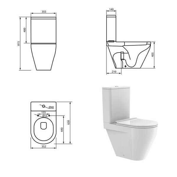 Унітаз-компакт Devit Laguna 3010110 Clean Pro із сидінням з дюропласту Soft Close quick-fix 413599 фото