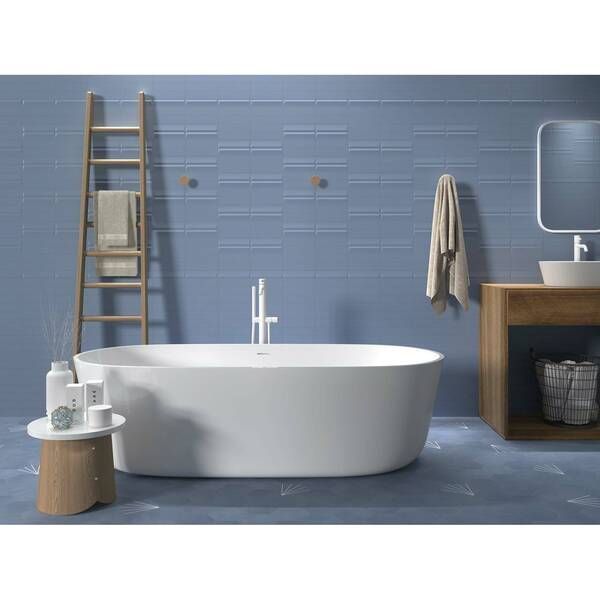 Плитка Ape Ceramica Three-D Flat Blue 5x20 см 479839 фото