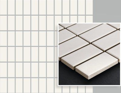 Мозаїка Albir Bianco (2,3x4,8) 298x298x6 Paradyz M-P-298X298-1-ALBI.BI24-2 фото
