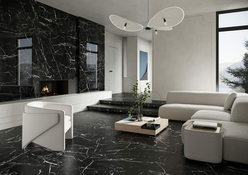 Плитка керамогранитная Marmo Marocco Black RECT 1197x2797x6 Cerrad 5903313331012 фото
