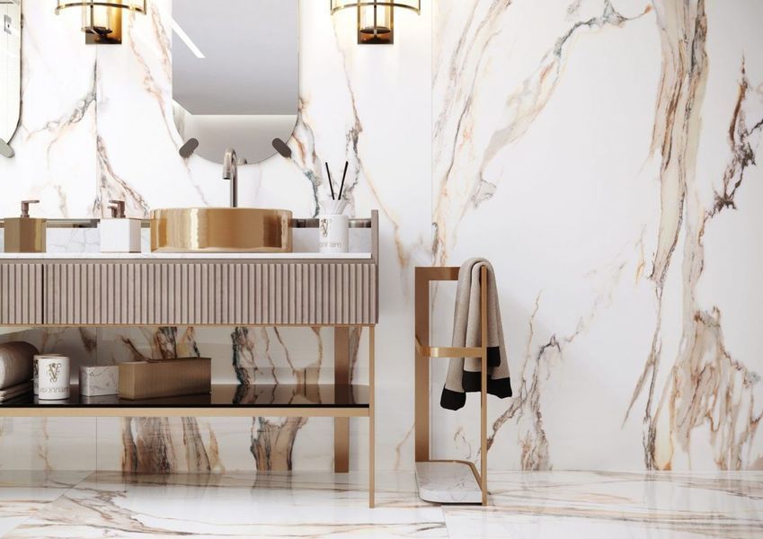 Плитка керамогранітна Calacatta Gold RECT 597x597x8 Cerrad 5903313315210 фото