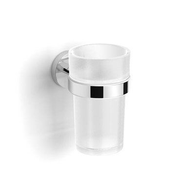 Склянка Langberger Basic 2122811A з тримачем хром/білий 487817 фото