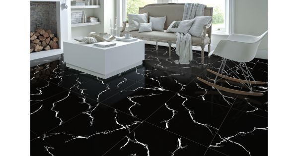 Плитка керамогранитная Stardust Marmo Black 600x600 Ceramiсa Santa Claus STARDUST MARMO BLACK 600X600  фото