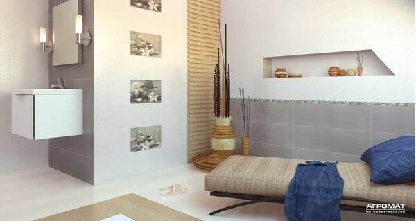 Декор Cersanit Olivia Dec Grey Spa1 25x40 см 290559 фото