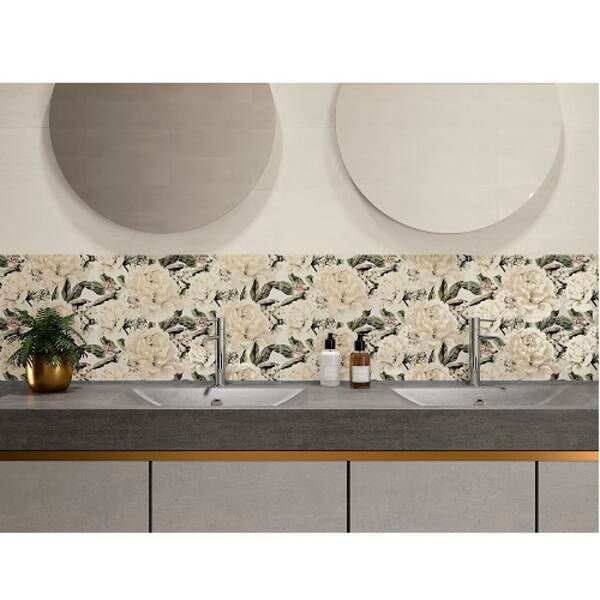 Плитка Cersanit Gracia White Flower Satin 20x60 см декор 531259 фото