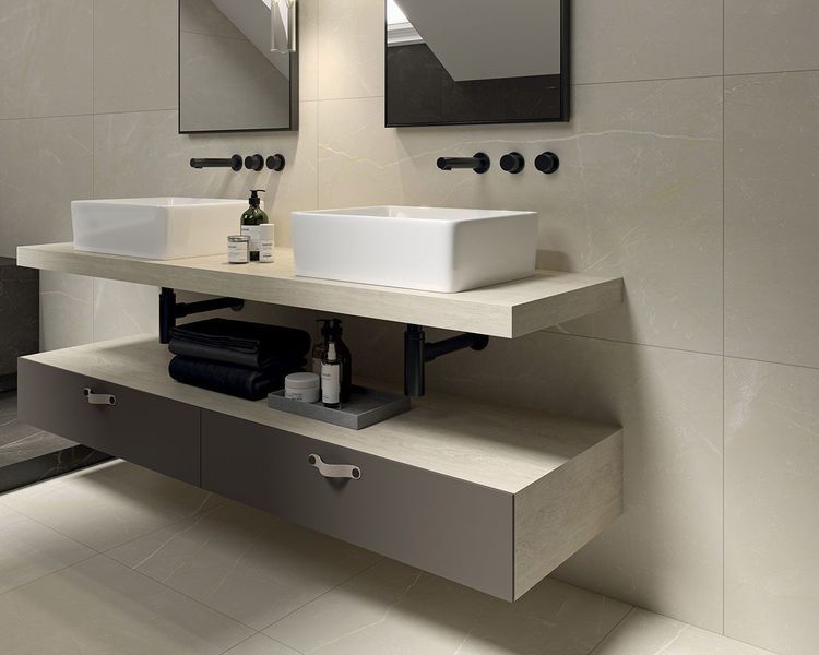 Плитка керамогранітна Linearstone Beige RECT 598x598x9 Paradyz R-R-598X598-1-LINE.BE фото