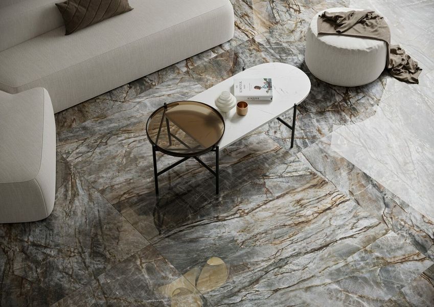 Плитка керамогранитная Brazilian Quartzite Black POL 597x1197x8 Cerrad 5903313331487 фото