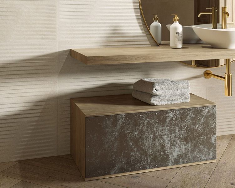 Плитка настенная Mystic Shadows Beige RECT STR 398x1198x11 Paradyz SSR-0,4X1,2-1-MYSH.BE фото