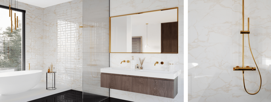Плитка стінова Royal Gold Art RECT 250x750x9 Ceramika Color 5902627439834 фото