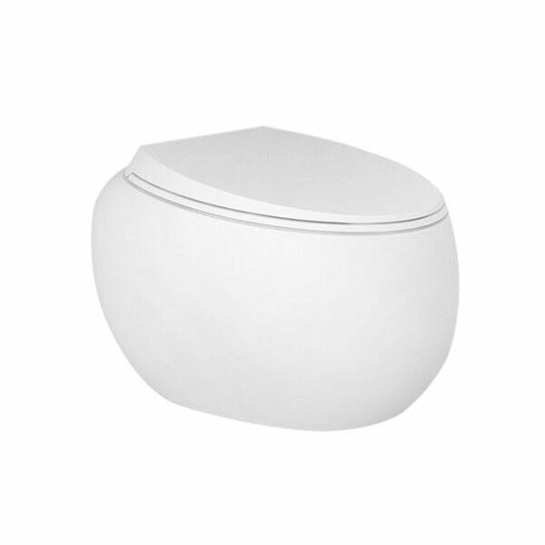 Унітаз підвісний RAK Ceramics CLOUD CLOSC391500 + CLOWC1446500A безобідковий із сидінням Soft Close 536466 фото