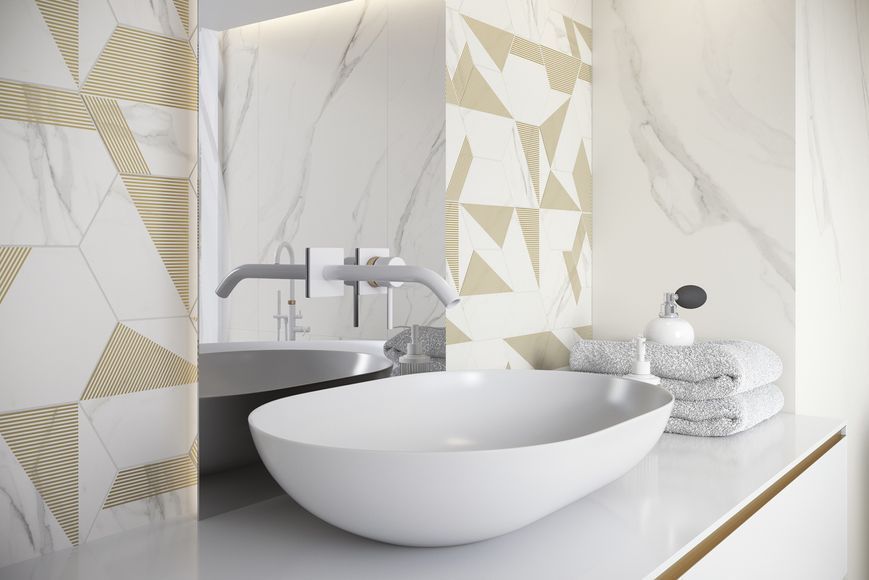 Плитка керамогранітна Calacatta RECT 898x898x9 Paradyz R-R-898X898-1-CALA.--N фото