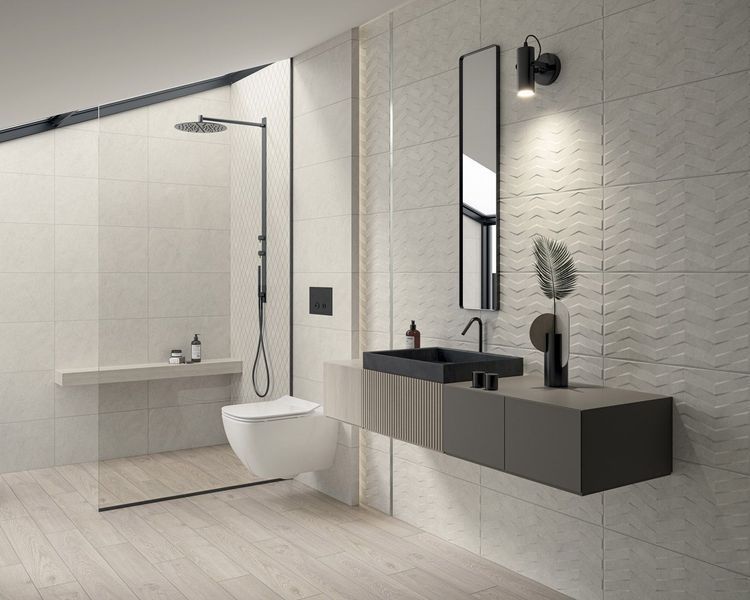 Плитка настенная Afternoon Silver RECT 298x598x9 Paradyz S-R-298X598-1-AFTE.SI фото