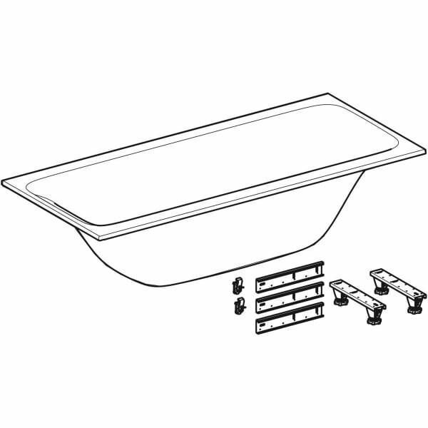 Ванна акрилова Geberit Tawa Slim Duo 554.123.01.1 170х75 см з ніжками 487677 фото