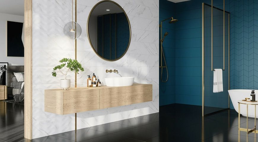 Плитка стінова Carrara Sky RECT 250x750x9 Ceramika Color 5903943501335 фото