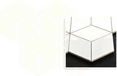 Мозаїка Moonlight Bianco Romb Hexagon 204x238x6 Paradyz M-P-204X238-1-UNIW.BIROHE фото
