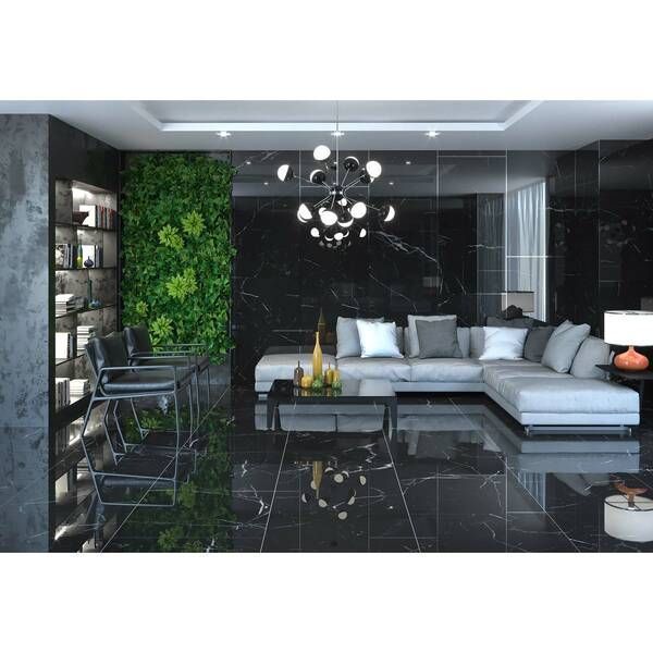 Керамограніт Almera Ceramica-2 Xl Qi918P989M Imperium Black 90x180 см 407232 фото