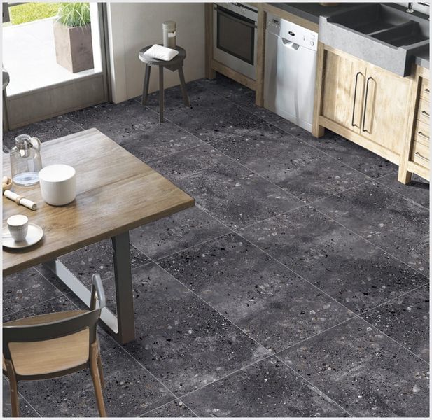 Плитка керамогранитная Terazzo Anthracite Luster MAT 600x1200x10 Ceramiсa Santa Claus Terazzo Anthracite Luster matt фото