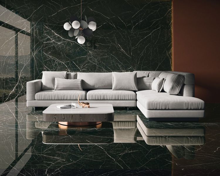 Плитка керамогранітна Desire Black RECT POL 600x1200x9 Paradyz RPR-0,6X1,2-1-DESI.BK фото