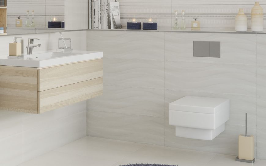 Плитка настенная Living Cream Wave 250x750 Ceramika Color 5902627430152 фото