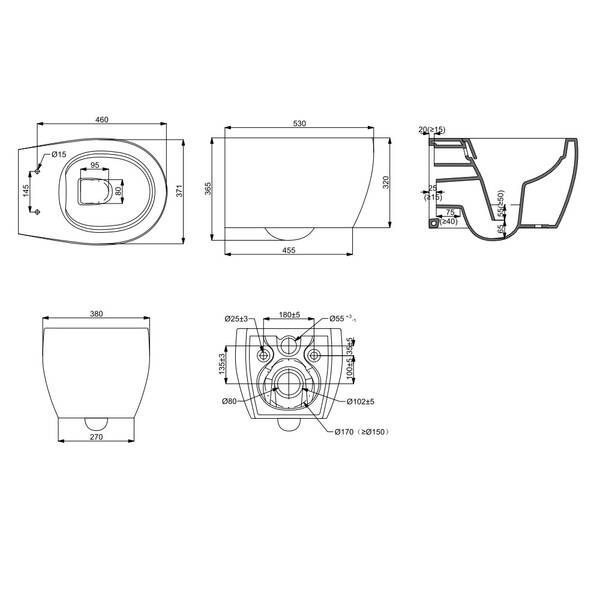 Унітаз підвісний Devit Acqua NEW 3020155W безобідковий з сидінням slim, soft-close, quickfix 459087 фото
