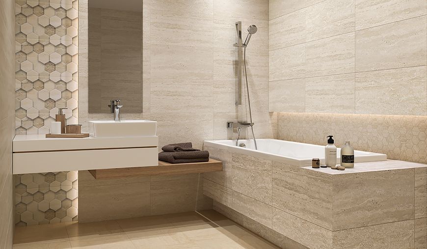 Плитка стінова Sunlight Sand Crema A STR 300x600x9 Paradyz SS--300X600-1-SUNL.CRA фото